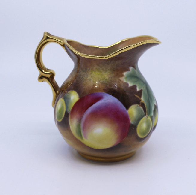 Hand Painted Fruit Cream Jug by Leaman