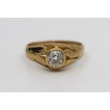 Early 20th c. 15 ct Rose Gold 0.52 carat Diamond Ring