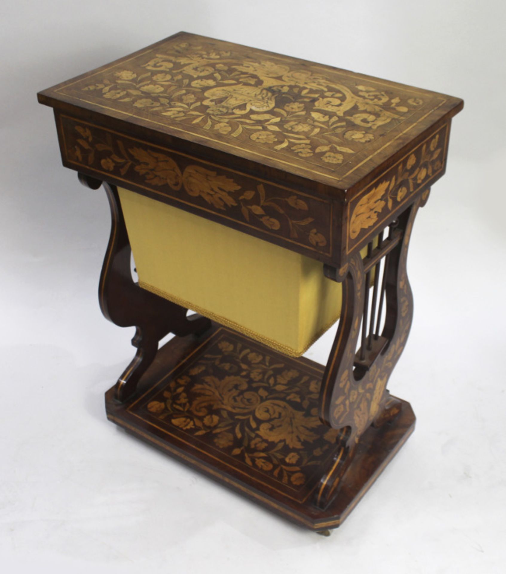 Early 19th c. Marquetry Sewing Table - Image 4 of 10