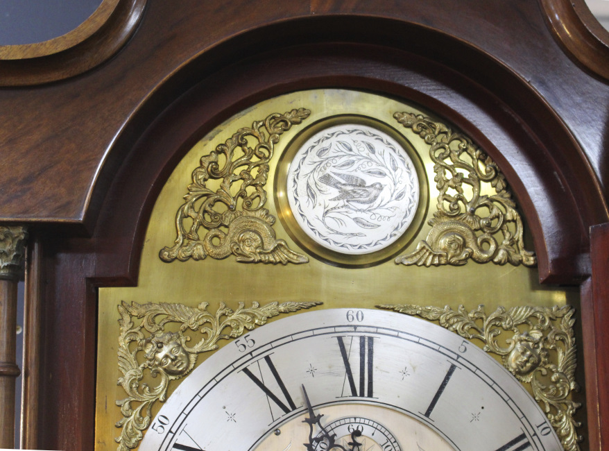 Early 19th c. English Mahogany Brass Arched Dial Longcase Clock - Image 6 of 16