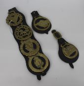 Three Leather Horse Brasses