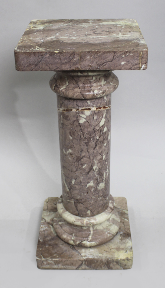 Rouge Marble Pedestal - Image 3 of 5