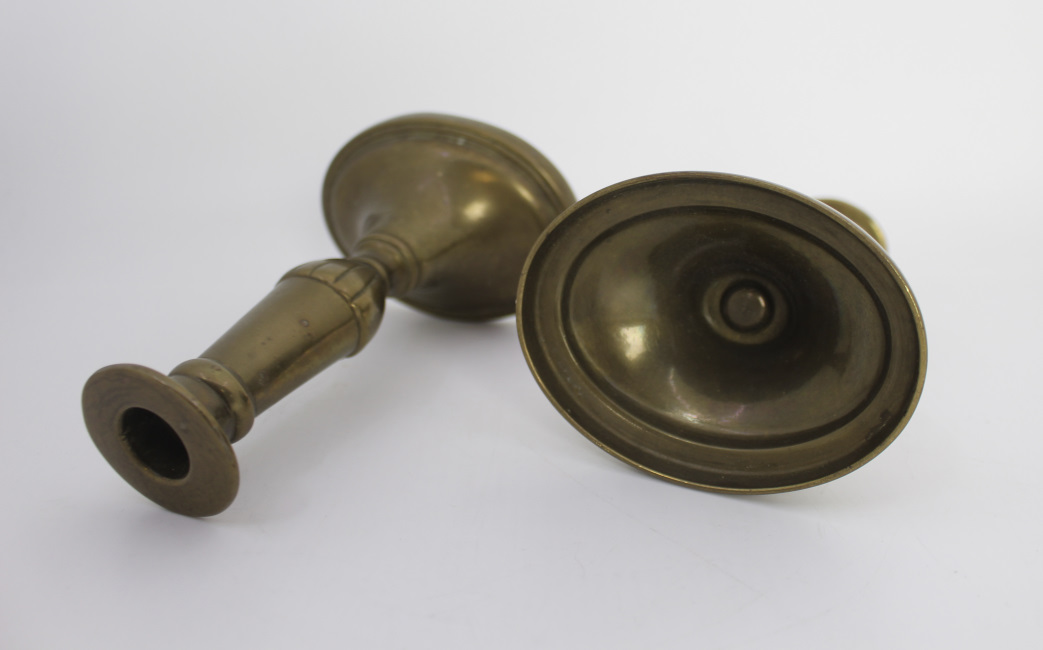 Pair of Heavy Bronze Candlesticks - Image 2 of 2