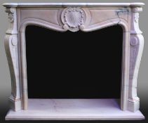 Fine Classical Pink Veined Marble Fire Surround