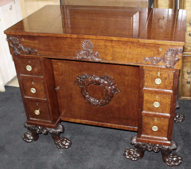 Fine Late 18th c. Mahogany Desk with Carved Feet - Image 2 of 10