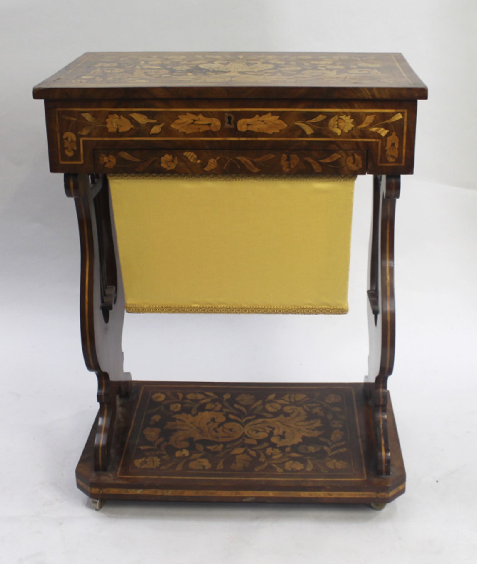 Early 19th c. Marquetry Sewing Table - Image 2 of 10