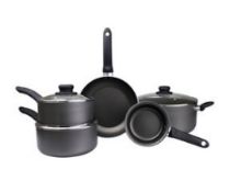 1x GH Aluminium 5 Piece Pan Set RRP £40. (Contents Appear As New, In Original Packaging. Damage To