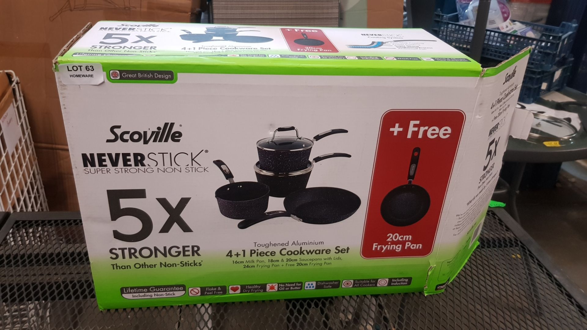 1x Scoville Neverstick 5 Piece Saucepan Set RRP £65. (Contents Appear As New). This Lot Comes With - Image 2 of 5