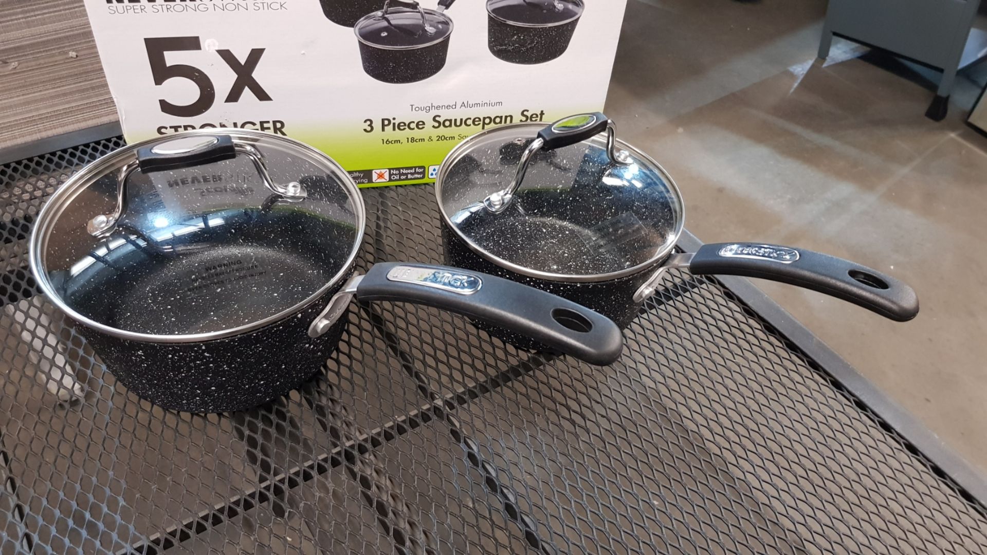 1x Scoville Neverstick 3 Piece Saucepan Set RRP £40. (Contents Appear As New). - Image 4 of 5