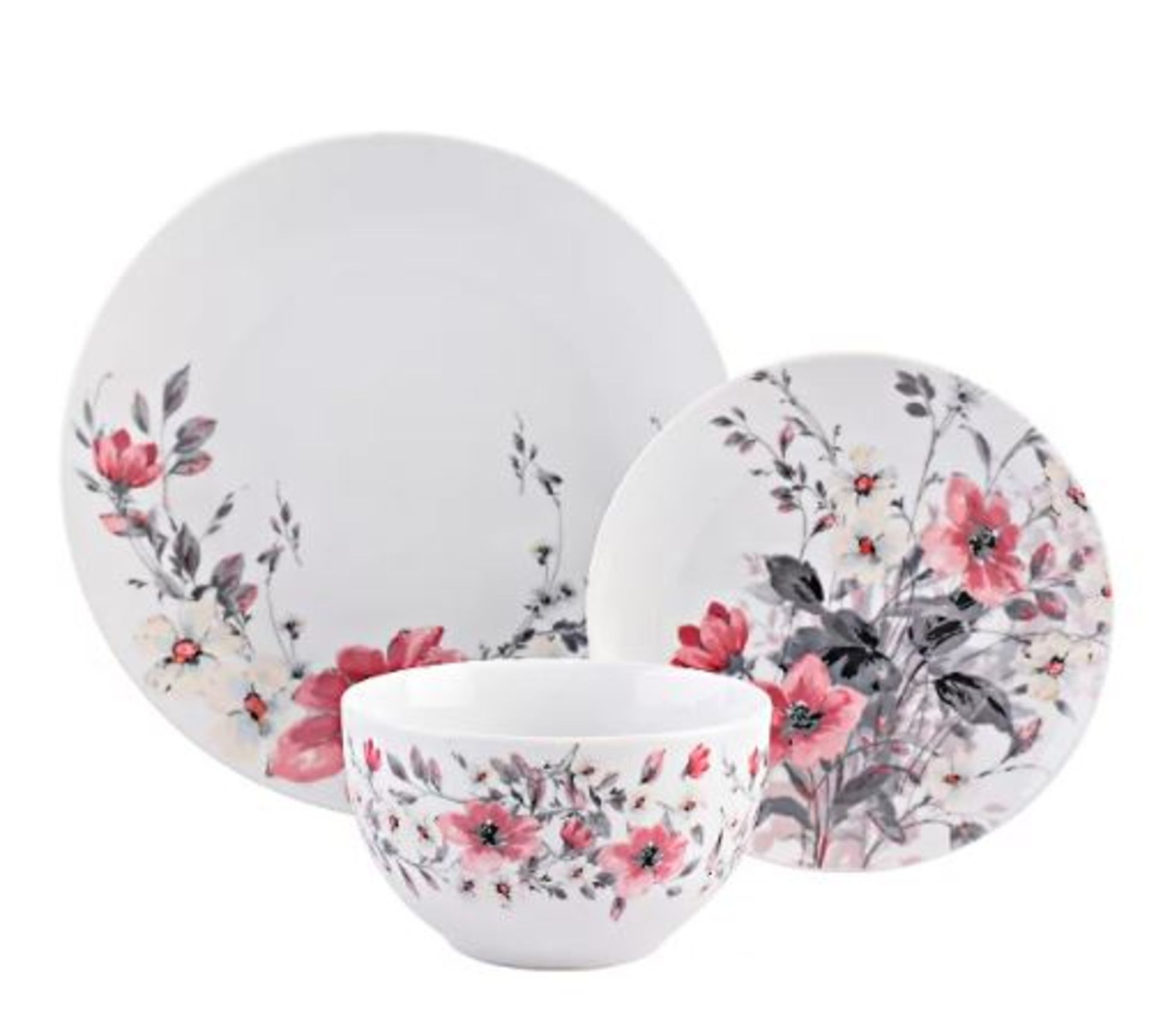 (15) Approx 85x Dinner Set Items. To Include 12 Piece Bunny Porcelain. 11 Piece Floral Porcelain & - Image 3 of 14