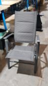 (6N) 6x Dark Grey Reclining Foldable Garden Chairs.