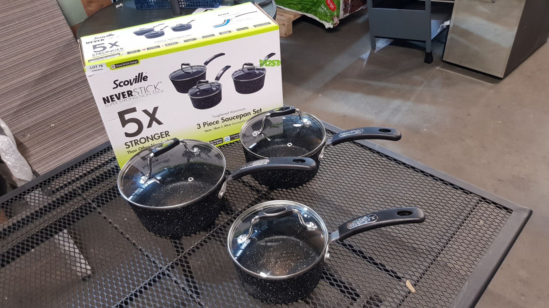 1x Scoville Neverstick 3 Piece Saucepan Set RRP £40. (Contents Appear As New). - Image 3 of 5