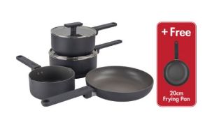 (15) 1x Scoville Ultra Lift 5 Piece Toughened Aluminium Cookware Set. (Contents Appear As New – 1x