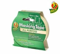 (8C) Mixed Lot – Contents Of Bay. To Inc 19x Duck All Purpose Masking Tape (25mmx 25m) - All Units