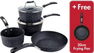 1x Scoville Neverstick 5 Piece Saucepan Set RRP £65. (Contents Appear As New).