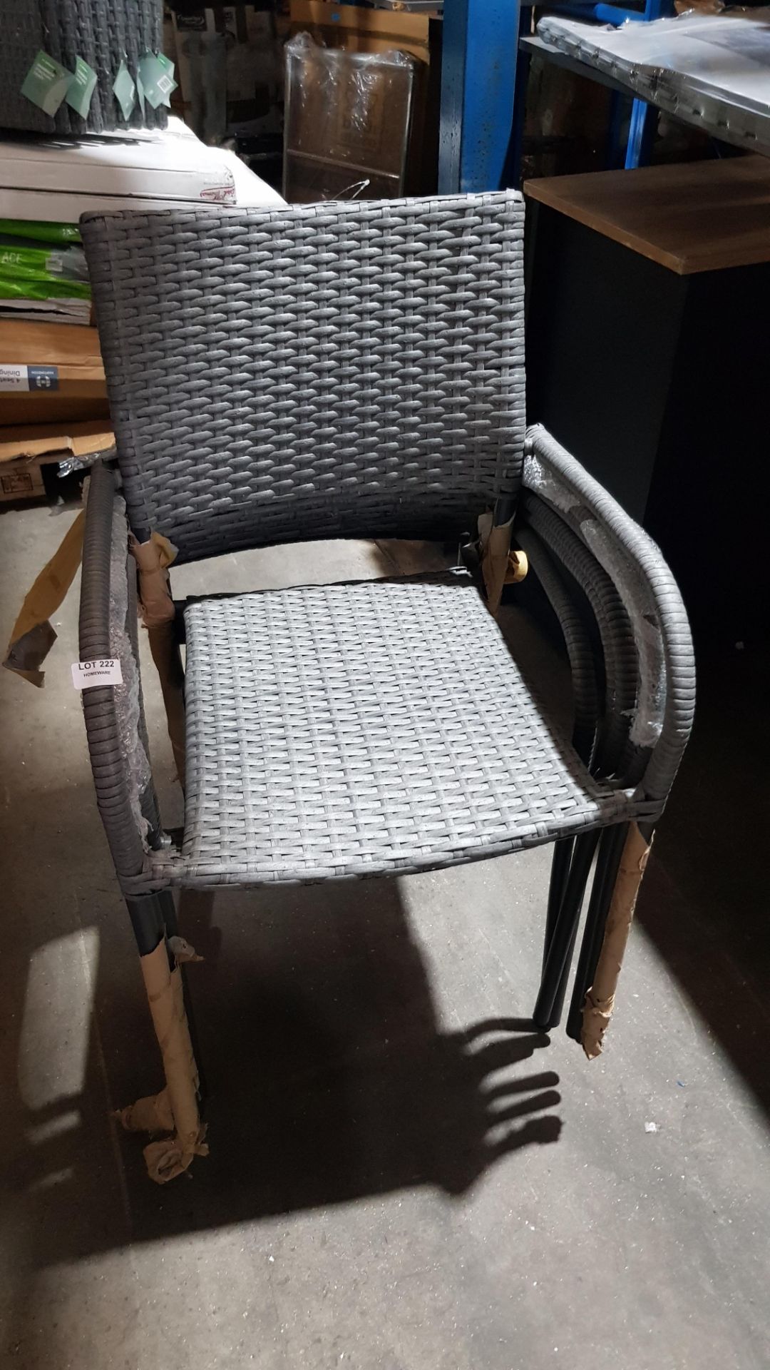 (2K) 6x Bambrick Stacking Chair Grey - Image 2 of 2