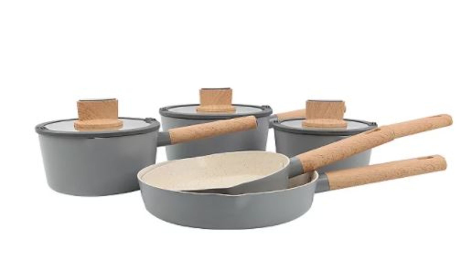 (15) 1x GH Grey Simplicity 4 Piece Frying Pan Set.