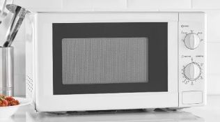 (15C) 1x GH 700W 17L Microwave Silver RRP £50. (Microwave Has Cosmetic Dent. New Item, Removed Fro