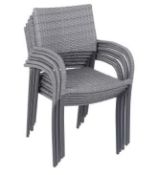 (2K) 6x Bambrick Stacking Chair Grey