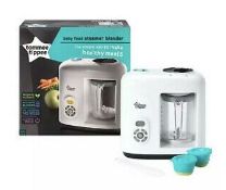 (15H) 3x Tommee Tippee Items. 1x Baby Weaning Steam Blender. 1x Twist & Click Advanced Nappy Dispos