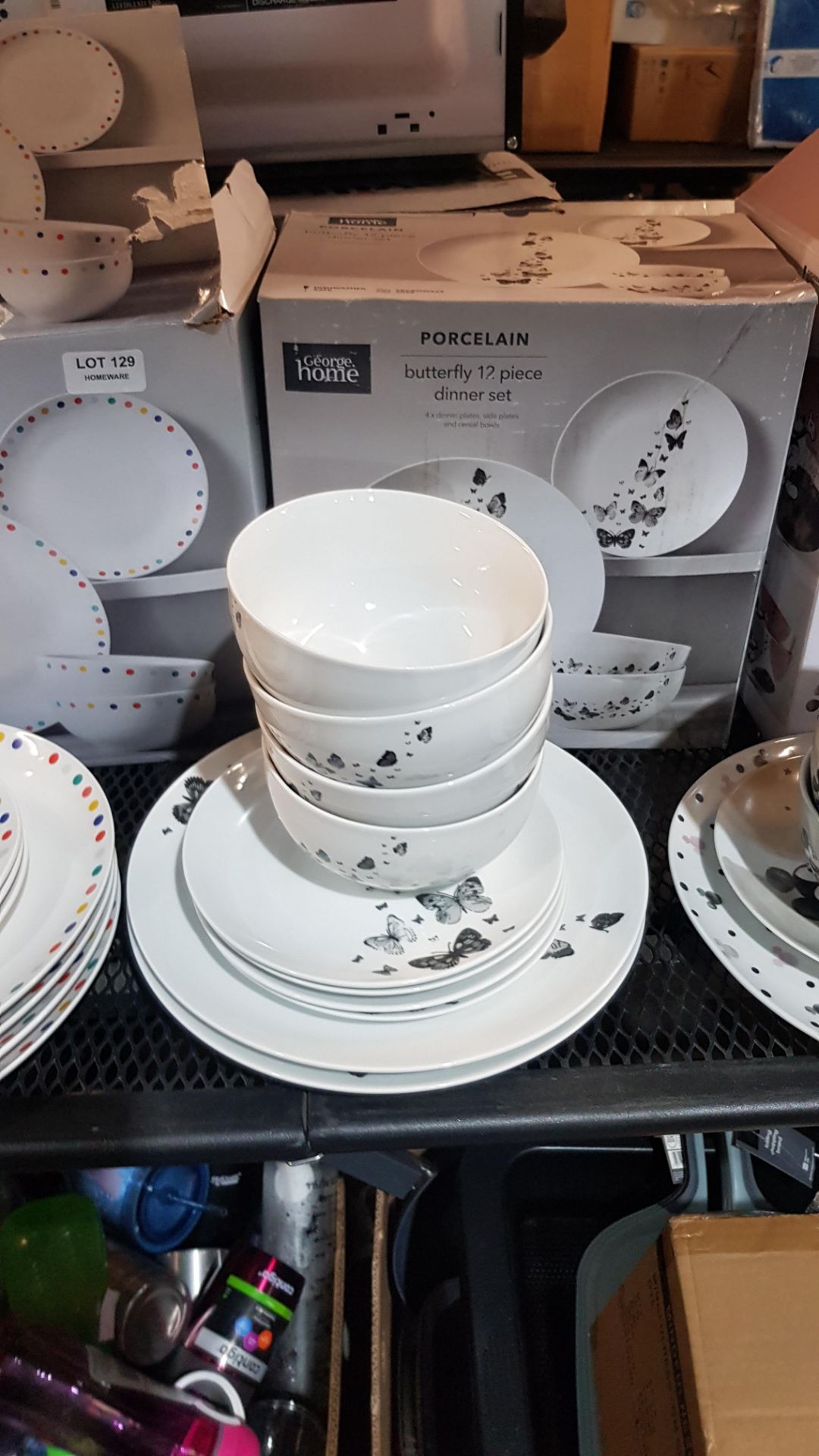 (15) Approx 85x Dinner Set Items. To Include 12 Piece Bunny Porcelain. 11 Piece Floral Porcelain & - Image 12 of 14