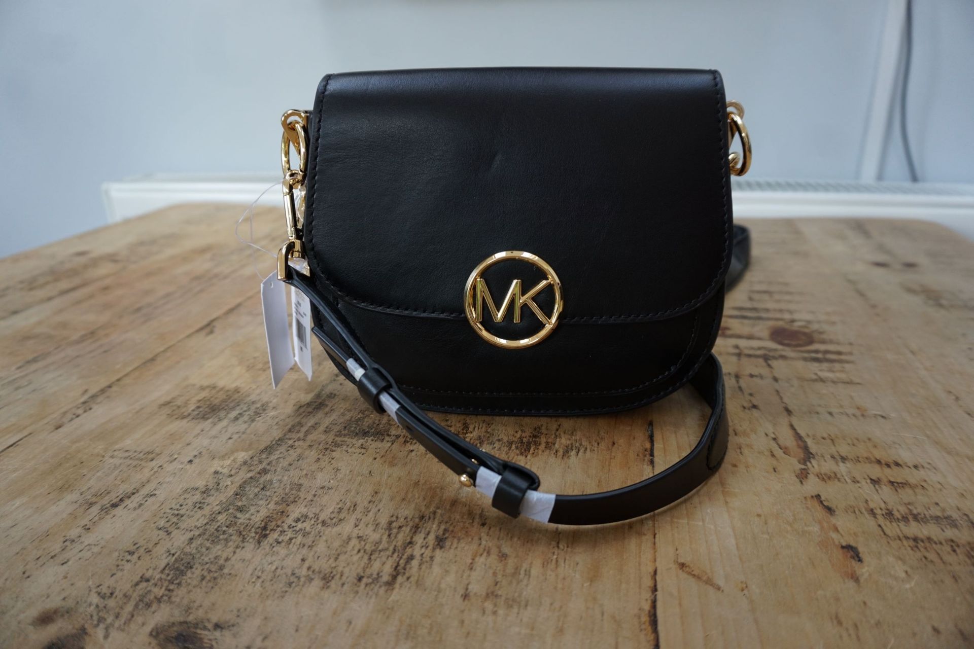 Michael Kors Lillie Small Saddle Crossbody Black