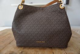 Michael Kors Raven Large Shoulder Tote Brown