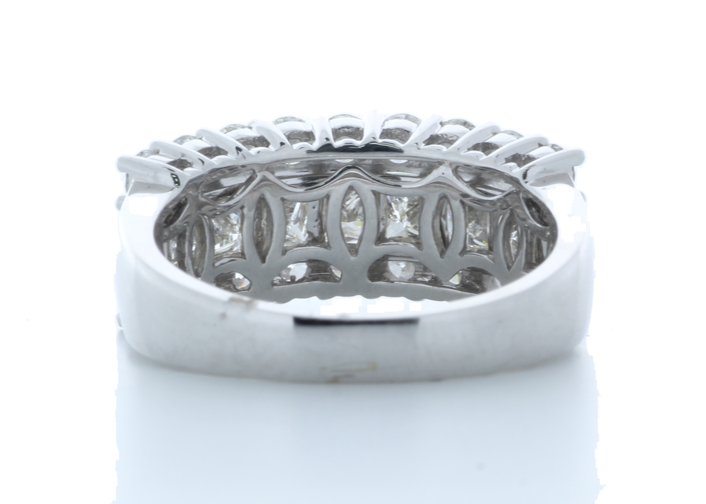 18ct White Gold Claw Set Semi Eternity Diamond Ring 2.43 Carats - Image 3 of 4