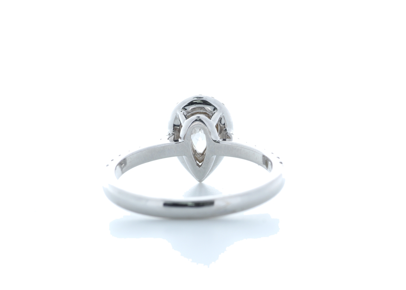 18ct White Gold Single Stone With Halo Setting Ring 0.91 (0.51) Carats - Image 3 of 5