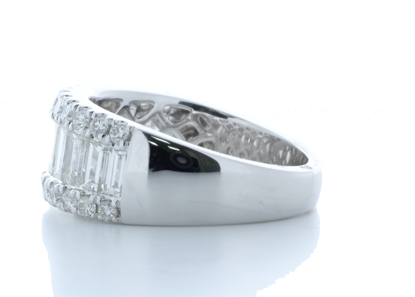 18ct White Gold Channel Set Semi Eternity Diamond Ring 2.34 Carats - Image 2 of 4