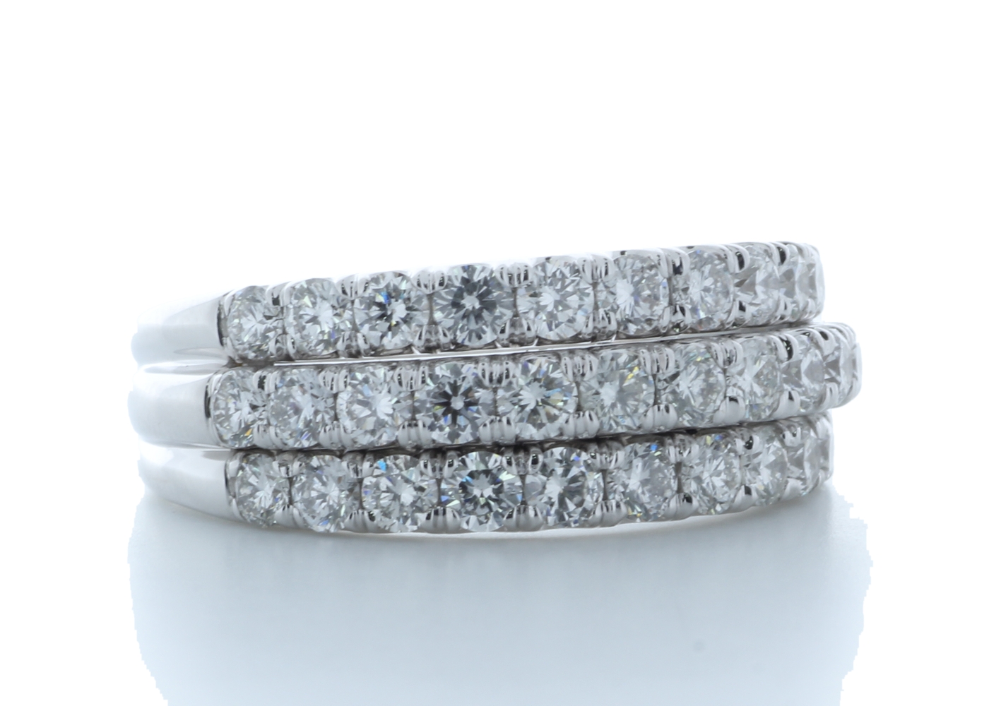 18ct White Gold Channel Set Semi Eternity Diamond Ring 1.61 Carats - Image 4 of 4