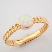 IDL Certificated 14K Rose/Pink Gold Pearl Ring (Total 0.31 ct Stone)