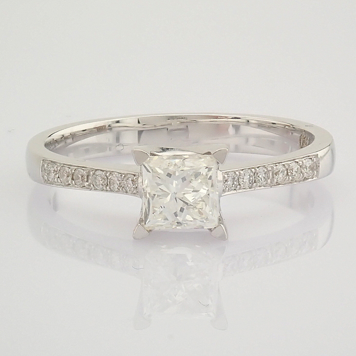 IDL Certificated 18K White Gold Diamond Ring (Total 0.77 ct Stone) - Image 6 of 10