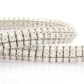 IDL Certificated 14K White Gold Diamond Bracelet (Total 4.8 ct Stone)