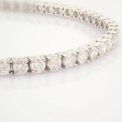 IDL Certificated 14K White Gold Diamond Bracelet (Total 5.17 ct Stone)