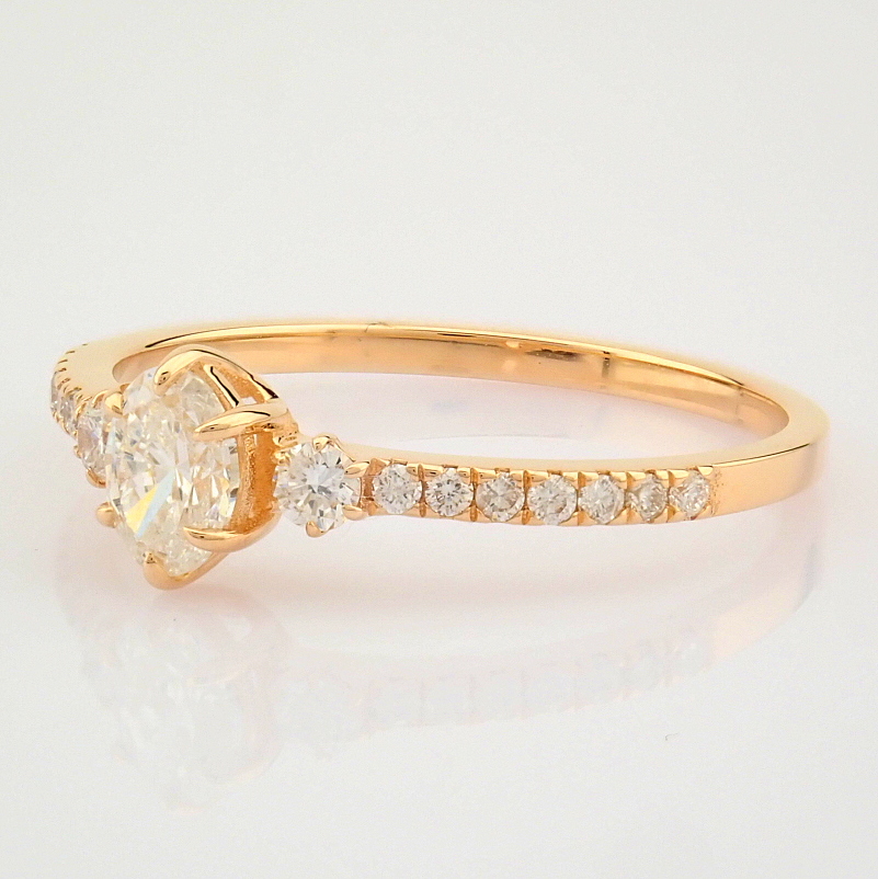 IDL Certificated 14K Rose/Pink Gold Diamond Ring (Total 0.46 ct Stone) - Image 6 of 8