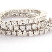 IDL Certificated 14K White Gold Diamond Bracelet (Total 2.3 ct Stone)