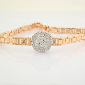 IDL Certificated 14K White and Rose Gold Diamond & Baguette Diamond Bracelet (Total 0.52 ct Stone)