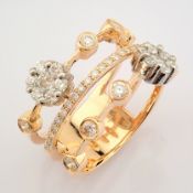 IDL Certificated 14K Rose/Pink Gold Diamond Ring (Total 0.99 ct Stone)