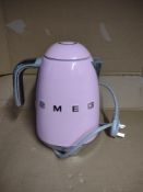 Smeg Pink kettle RRP £140 Grade U.