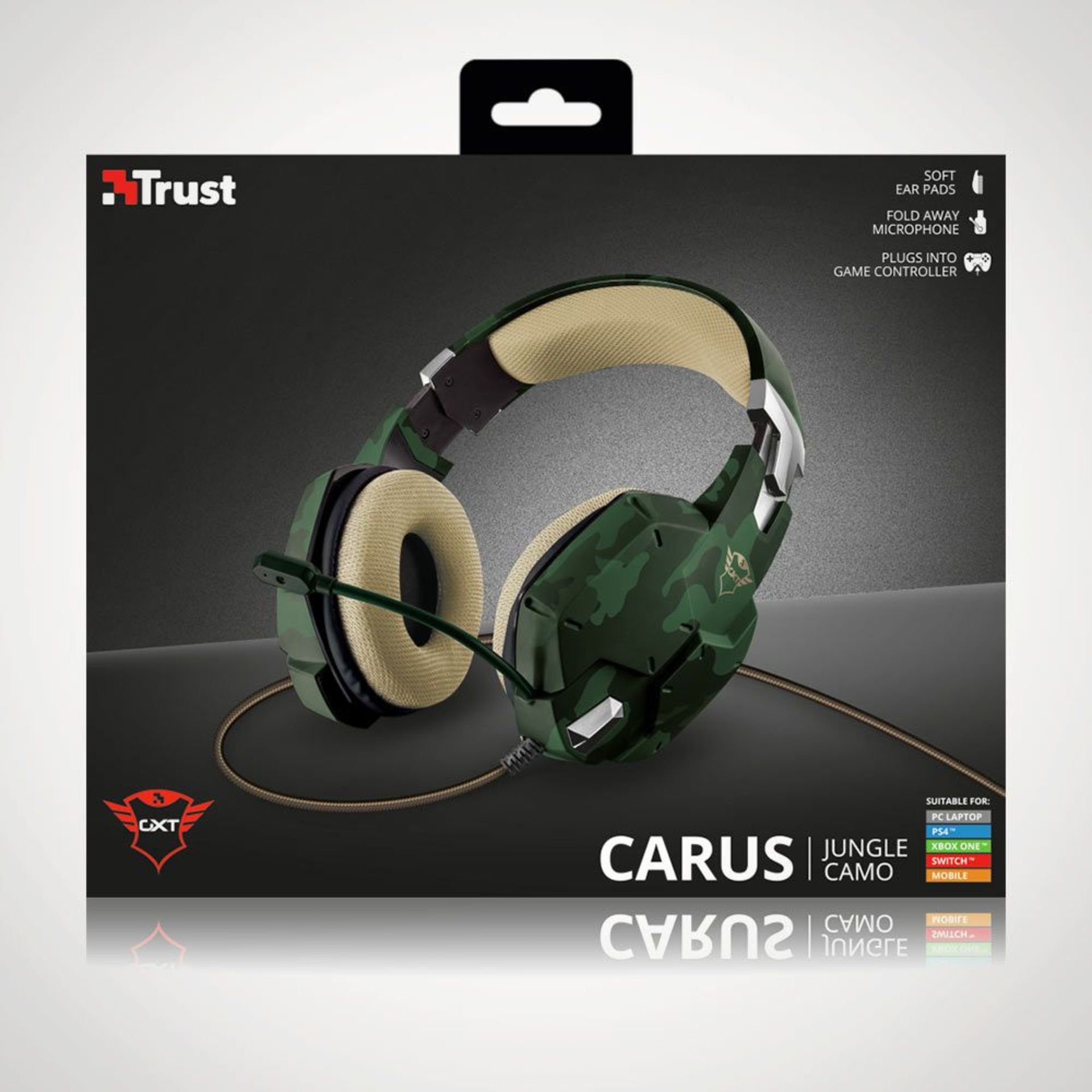 (P2) 5x Trust Gaming GXT Carus Jungle Camo Multi Platform Gaming Handset. (Units Have Return To Man - Image 2 of 3