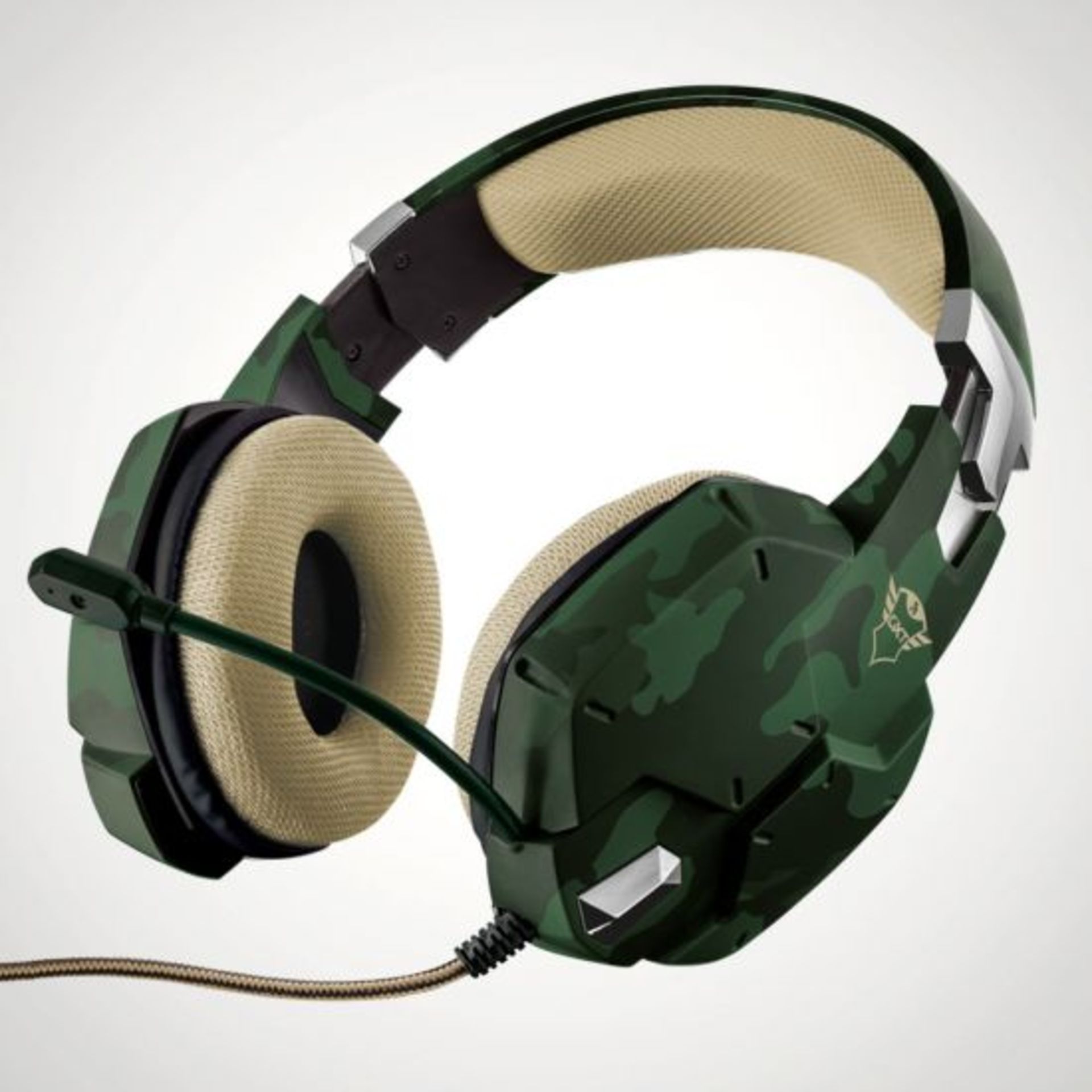 (P2) 5x Trust Gaming GXT Carus Jungle Camo Multi Platform Gaming Handset. (Units Have Return To Man