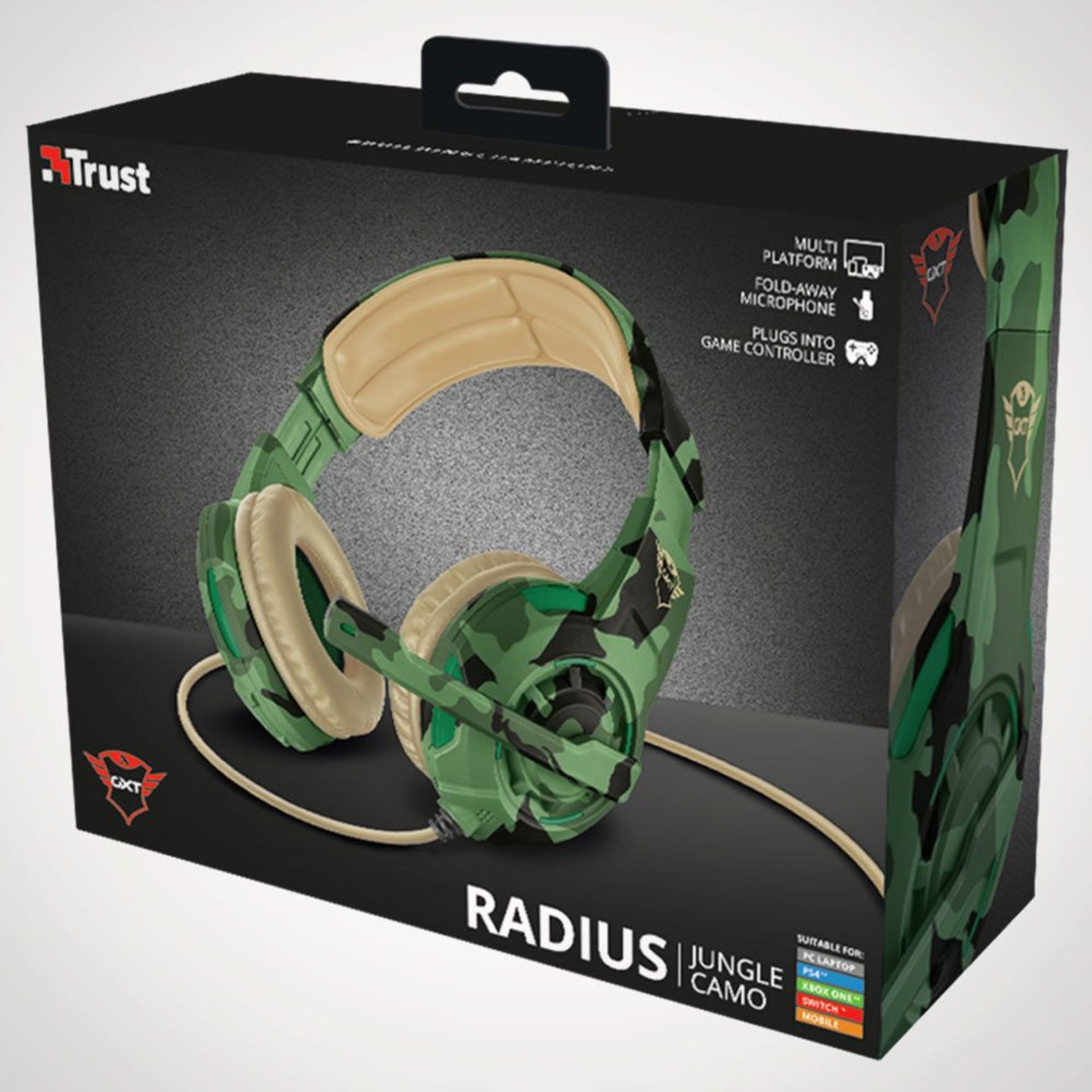 (P2) 5x Trust Gaming GXT Radius Jungle Camo Multi Platform Gaming Headset. (Units Have Return To Ma - Image 2 of 3