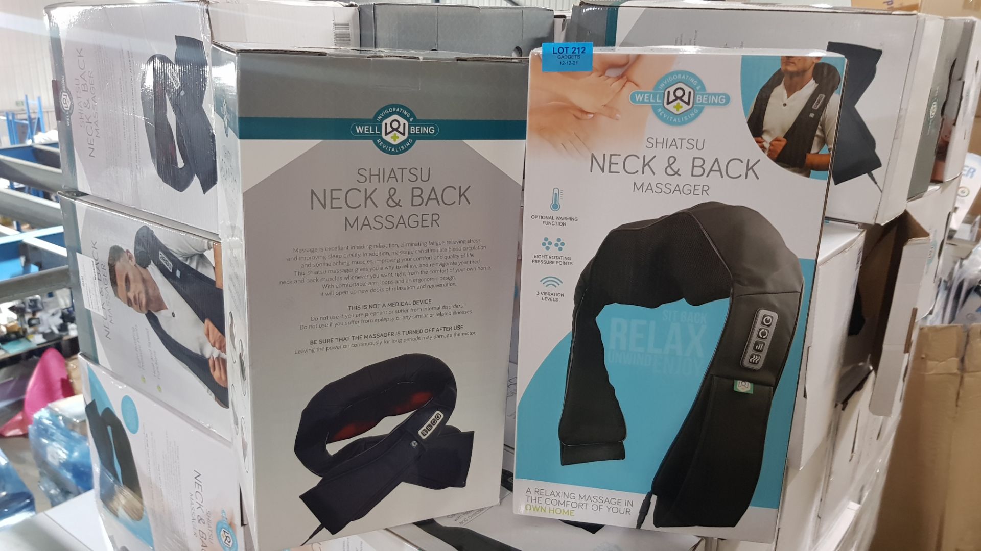 5x Well Being Shiatsu Neck & Back Massager RRP £40 Each. (Units Have Return To Manufacturer Sticker - Image 3 of 3