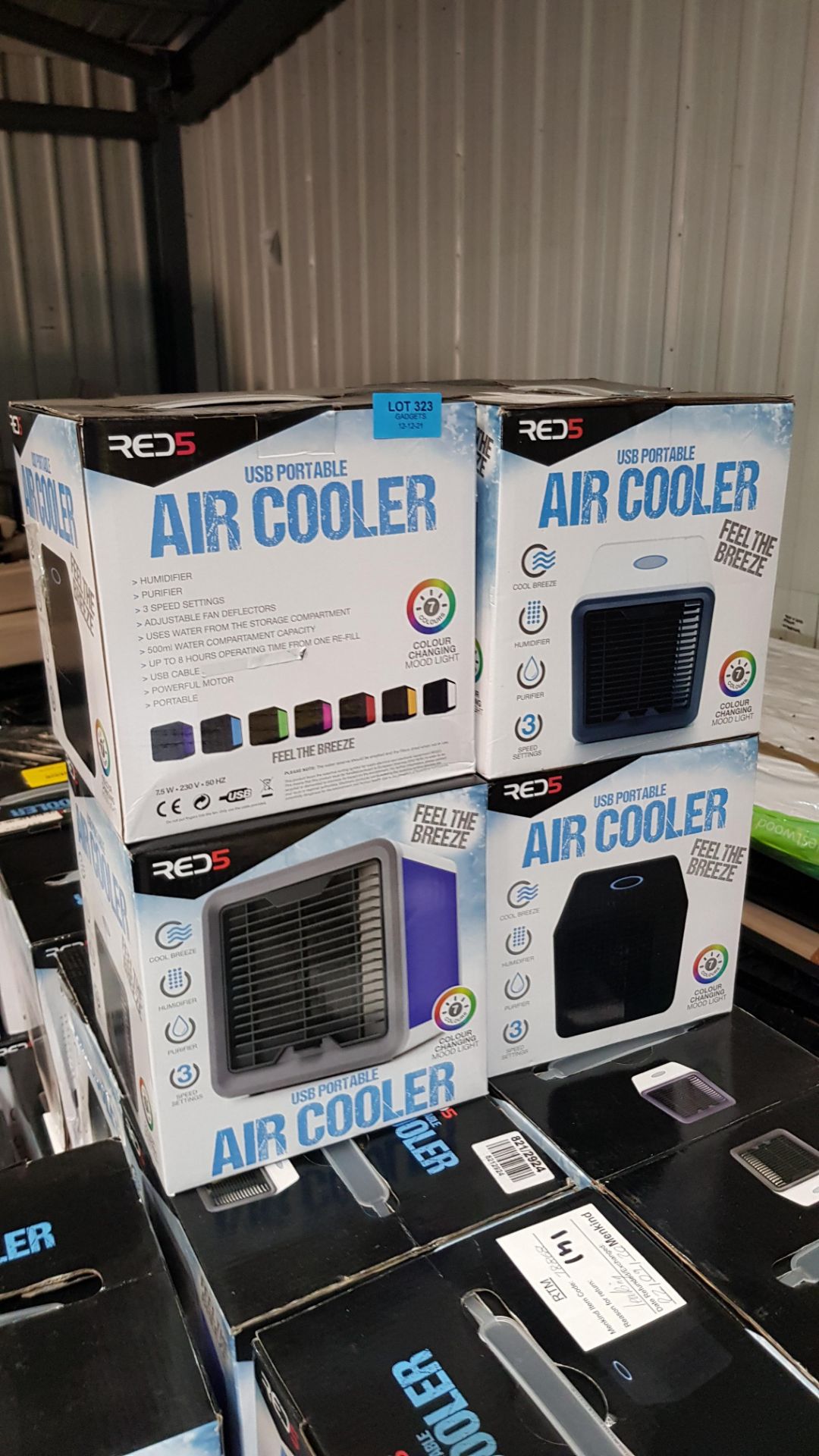(P13) 10x Red5 USB Colour Changing Portable Air Cooler RRP £25 Each. (Units Have Return To Manufac - Image 2 of 2