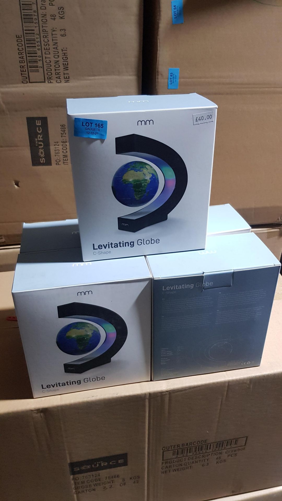 (P5) 5x MM Levitating Globe C-Shape RRP £40 Each. (Units Have Return To Manufacturer Sticker). - Image 3 of 3