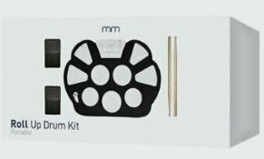 (P1) 2x MM Roll Up Drum Kit Portable RRP £49 Each. (Units Have Return To Manufacturer Sticker).