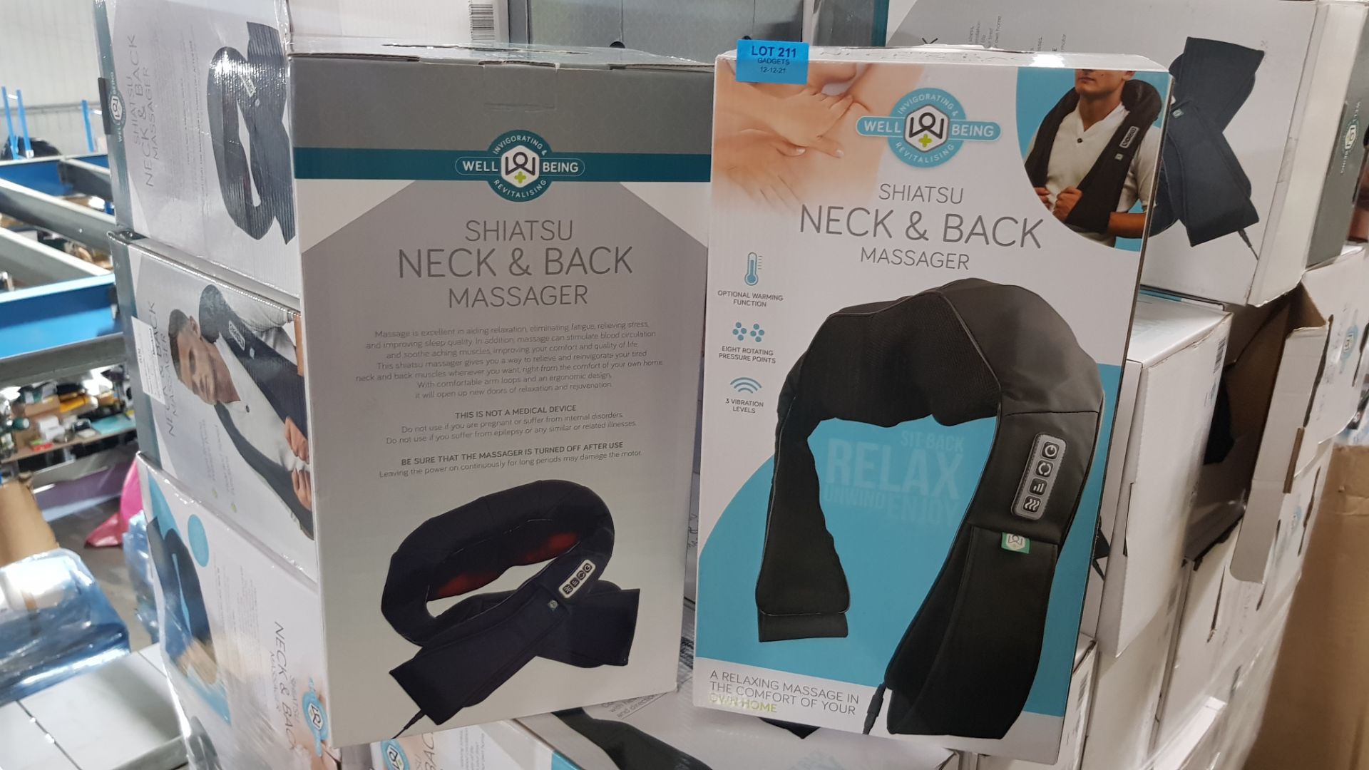 5x Well Being Shiatsu Neck & Back Massager RRP £40 Each. (Units Have Return To Manufacturer Sticker - Image 3 of 3