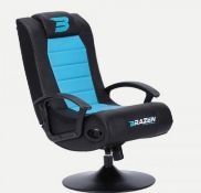 1x Brazen Fusion 2.1 Bluetooth Surround Sound Gaming Chair RRP £149.99. With Accessory Box.