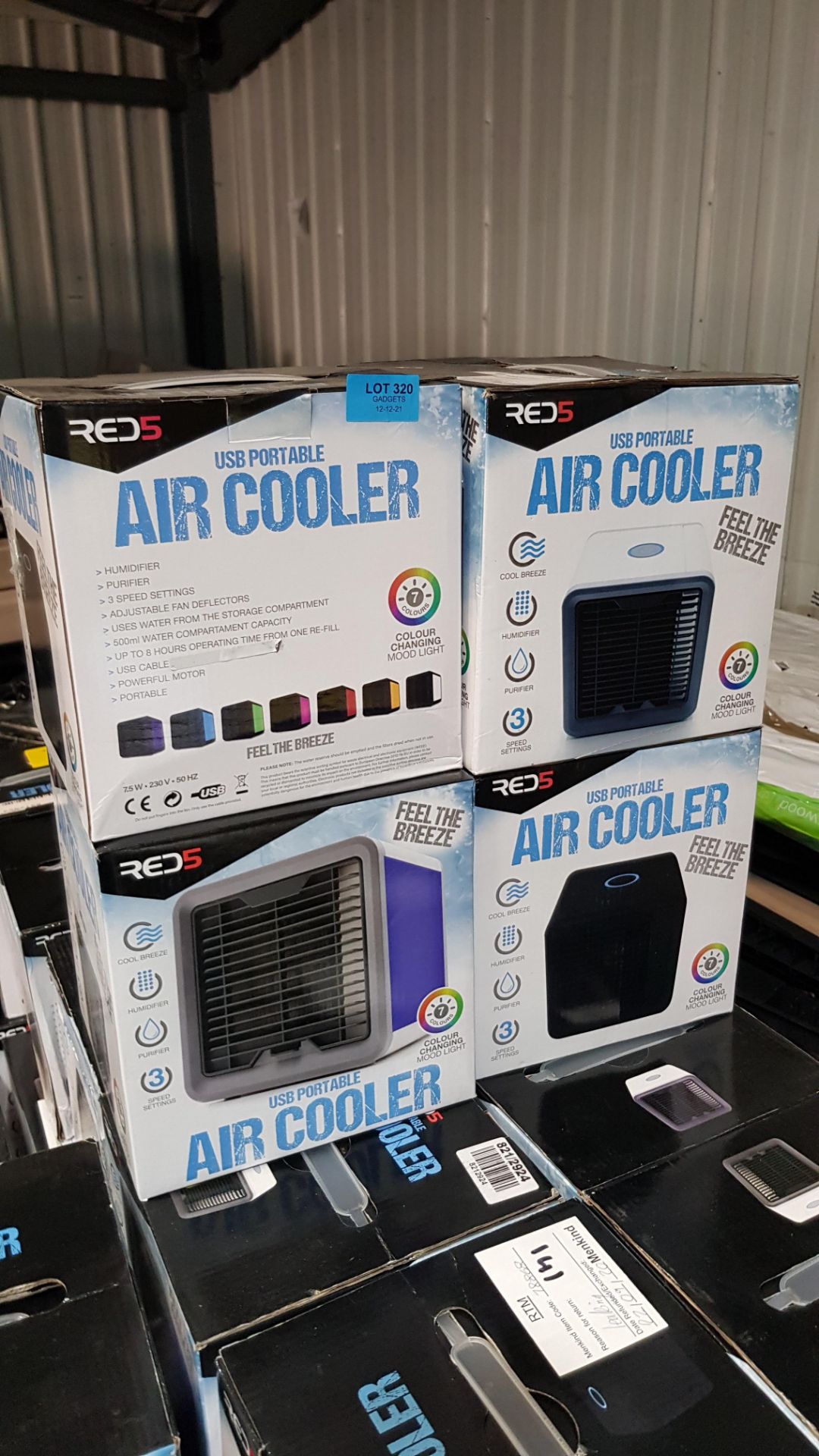 (P13) 10x Red5 USB Colour Changing Portable Air Cooler RRP £25 Each. (Units Have Return To Manufac - Image 2 of 2